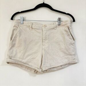 Sanctuary Rolled Cream Chino Shorts Size 27